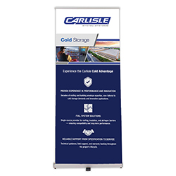33.5" RETRACTABLE BANNER KIT (COLD STORAGE)