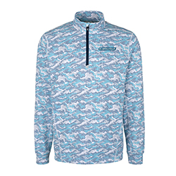 CUTTER & BUCK MEN'S TRAVERSE ECO CAMO 1/4 ZIP